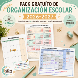 PACK GRATUÍTO DE ORGANIZACIÓN ESCOLAR 2026–2027